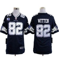 Nike Dallas Cowboys #82 Jason Witten Navy Blue Team Color With C Patch Men's Stitched NFL Game Jersey