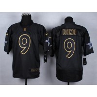 Nike Dallas Cowboys #9 Tony Romo Black Men's Stitched NFL Elite Gold No. Fashion Jersey