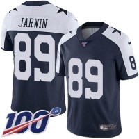 Nike Dallas Cowboys #89 Blake Jarwin Navy Blue Thanksgiving Men's Stitched NFL 100th Season Vapor Throwback Limited Jersey