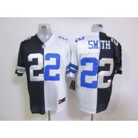 Nike Dallas Cowboys #22 Emmitt Smith Navy Blue/White Men's Stitched NFL Elite Split Jersey