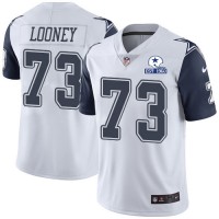 Nike Dallas Cowboys #73 Joe Looney White Men's Stitched With Established In 1960 Patch NFL Limited Rush Jersey