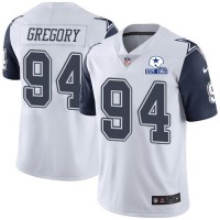 Nike Dallas Cowboys #94 Randy Gregory White Men's Stitched With Established In 1960 Patch NFL Limited Rush Jersey