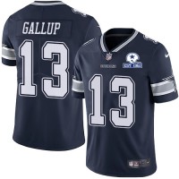 Nike Dallas Cowboys #13 Michael Gallup Navy Blue Team Color Men's Stitched With Established In 1960 Patch NFL Vapor Untouchable Limited Jersey
