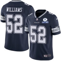 Nike Dallas Cowboys #52 Connor Williams Navy Blue Team Color Men's Stitched With Established In 1960 Patch NFL Vapor Untouchable Limited Jersey