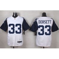 Nike Dallas Cowboys #33 Tony Dorsett White Men's Stitched NFL Elite Rush Jersey