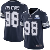 Nike Dallas Cowboys #98 Tyrone Crawford Navy Blue Team Color Men's Stitched With Established In 1960 Patch NFL Vapor Untouchable Limited Jersey