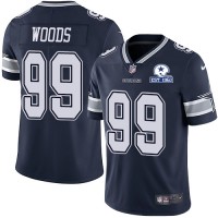 Nike Dallas Cowboys #99 Antwaun Woods Navy Blue Team Color Men's Stitched With Established In 1960 Patch NFL Vapor Untouchable Limited Jersey
