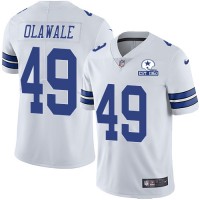 Nike Dallas Cowboys #49 Jamize Olawale White Men's Stitched With Established In 1960 Patch NFL Vapor Untouchable Limited Jersey