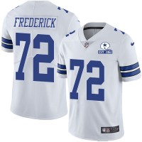 Nike Dallas Cowboys #72 Travis Frederick White Men's Stitched With Established In 1960 Patch NFL Vapor Untouchable Limited Jersey