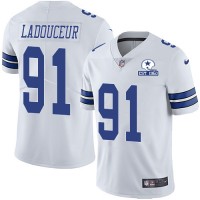 Nike Dallas Cowboys #91 L.P. Ladouceur White Men's Stitched With Established In 1960 Patch NFL Vapor Untouchable Limited Jersey