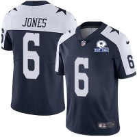 Nike Dallas Cowboys #6 Chris Jones Navy Blue Thanksgiving Men's Stitched With Established In 1960 Patch NFL Vapor Untouchable Limited Throwback Jersey