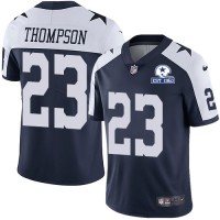 Nike Dallas Cowboys #23 Darian Thompson Navy Blue Thanksgiving Men's Stitched With Established In 1960 Patch NFL Vapor Untouchable Limited Throwback Jersey