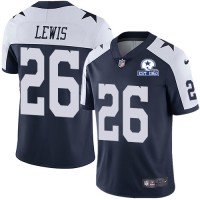Nike Dallas Cowboys #26 Jourdan Lewis Navy Blue Thanksgiving Men's Stitched With Established In 1960 Patch NFL Vapor Untouchable Limited Throwback Jersey