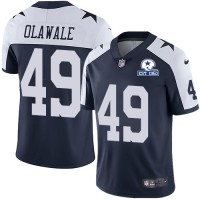 Nike Dallas Cowboys #49 Jamize Olawale Navy Blue Thanksgiving Men's Stitched With Established In 1960 Patch NFL Vapor Untouchable Limited Throwback Jersey