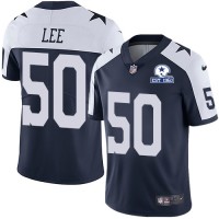 Nike Dallas Cowboys #50 Sean Lee Navy Blue Thanksgiving Men's Stitched With Established In 1960 Patch NFL Vapor Untouchable Limited Throwback Jersey