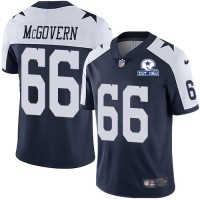 Nike Dallas Cowboys #66 Connor McGovern Navy Blue Thanksgiving Men's Stitched With Established In 1960 Patch NFL Vapor Untouchable Limited Throwback Jersey