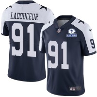 Nike Dallas Cowboys #91 L.P. Ladouceur Navy Blue Thanksgiving Men's Stitched With Established In 1960 Patch NFL Vapor Untouchable Limited Throwback Jersey