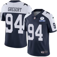 Nike Dallas Cowboys #94 Randy Gregory Navy Blue Thanksgiving Men's Stitched With Established In 1960 Patch NFL Vapor Untouchable Limited Throwback Jersey