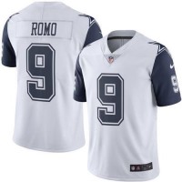 Nike Dallas Cowboys #9 Tony Romo White Men's Stitched NFL Limited Rush Jersey