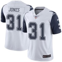 Nike Dallas Cowboys #31 Byron Jones White Men's Stitched NFL Limited Rush Jersey