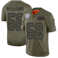 Nike Dallas Cowboys #52 Connor Williams Camo Men's Stitched NFL Limited 2019 Salute To Service Jersey