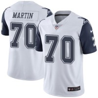 Nike Dallas Cowboys #70 Zack Martin White Men's Stitched NFL Limited Rush Jersey