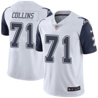 Nike Dallas Cowboys #71 La'el Collins White Men's Stitched NFL Limited Rush Jersey
