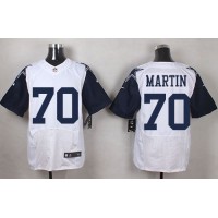 Nike Dallas Cowboys #70 Zack Martin White Men's Stitched NFL Elite Rush Jersey