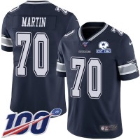 Nike Dallas Cowboys #70 Zack Martin Navy Blue Team Color Men's Stitched With Established In 1960 Patch NFL 100th Season Vapor Untouchable Limited Jersey