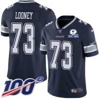 Nike Dallas Cowboys #73 Joe Looney Navy Blue Team Color Men's Stitched With Established In 1960 Patch NFL 100th Season Vapor Untouchable Limited Jersey