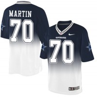 Nike Dallas Cowboys #70 Zack Martin Navy Blue/White Men's Stitched NFL Elite Fadeaway Fashion Jersey