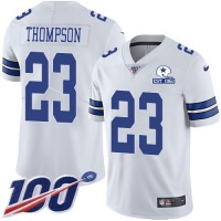 Nike Dallas Cowboys #23 Darian Thompson White Men's Stitched With Established In 1960 Patch NFL 100th Season Vapor Untouchable Limited Jersey