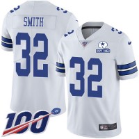 Nike Dallas Cowboys #32 Saivion Smith White Men's Stitched With Established In 1960 Patch NFL 100th Season Vapor Untouchable Limited Jersey