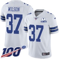 Nike Dallas Cowboys #37 Donovan Wilson White Men's Stitched With Established In 1960 Patch NFL 100th Season Vapor Untouchable Limited Jersey