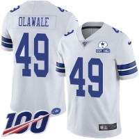 Nike Dallas Cowboys #49 Jamize Olawale White Men's Stitched With Established In 1960 Patch NFL 100th Season Vapor Untouchable Limited Jersey