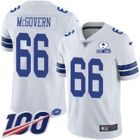 Nike Dallas Cowboys #66 Connor McGovern White Men's Stitched With Established In 1960 Patch NFL 100th Season Vapor Untouchable Limited Jersey