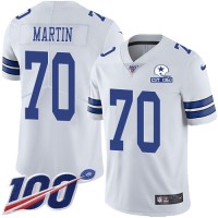 Nike Dallas Cowboys #70 Zack Martin White Men's Stitched With Established In 1960 Patch NFL 100th Season Vapor Untouchable Limited Jersey