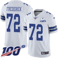 Nike Dallas Cowboys #72 Travis Frederick White Men's Stitched With Established In 1960 Patch NFL 100th Season Vapor Untouchable Limited Jersey
