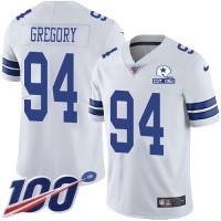 Nike Dallas Cowboys #94 Randy Gregory White Men's Stitched With Established In 1960 Patch NFL 100th Season Vapor Untouchable Limited Jersey