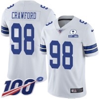 Nike Dallas Cowboys #98 Tyrone Crawford White Men's Stitched With Established In 1960 Patch NFL 100th Season Vapor Untouchable Limited Jersey