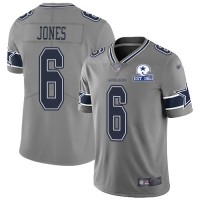 Nike Dallas Cowboys #6 Chris Jones Gray Men's Stitched With Established In 1960 Patch NFL Limited Inverted Legend Jersey