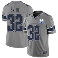 Nike Dallas Cowboys #32 Saivion Smith Gray Men's Stitched With Established In 1960 Patch NFL Limited Inverted Legend Jersey