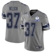 Nike Dallas Cowboys #37 Donovan Wilson Gray Men's Stitched With Established In 1960 Patch NFL Limited Inverted Legend Jersey