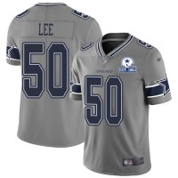 Nike Dallas Cowboys #50 Sean Lee Gray Men's Stitched With Established In 1960 Patch NFL Limited Inverted Legend Jersey