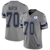 Nike Dallas Cowboys #70 Zack Martin Gray Men's Stitched With Established In 1960 Patch NFL Limited Inverted Legend Jersey