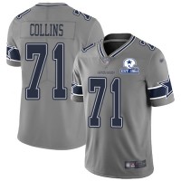 Nike Dallas Cowboys #71 La'el Collins Gray Men's Stitched With Established In 1960 Patch NFL Limited Inverted Legend Jersey