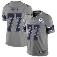 Nike Dallas Cowboys #77 Tyron Smith Gray Men's Stitched With Established In 1960 Patch NFL Limited Inverted Legend Jersey