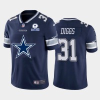 Dallas Dallas Cowboys #31 Trevon Diggs Navy Blue Men's Nike Big Team Logo With Established In 1960 Patch Vapor Limited NFL Jersey