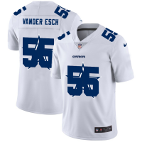 Dallas Dallas Cowboys #55 Leighton Vander Esch White Men's Nike Team Logo Dual Overlap Limited NFL Jersey