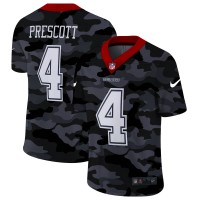 Dallas Dallas Cowboys #4 Dak Prescott Men's Nike 2020 Black CAMO Vapor Untouchable Limited Stitched NFL Jersey